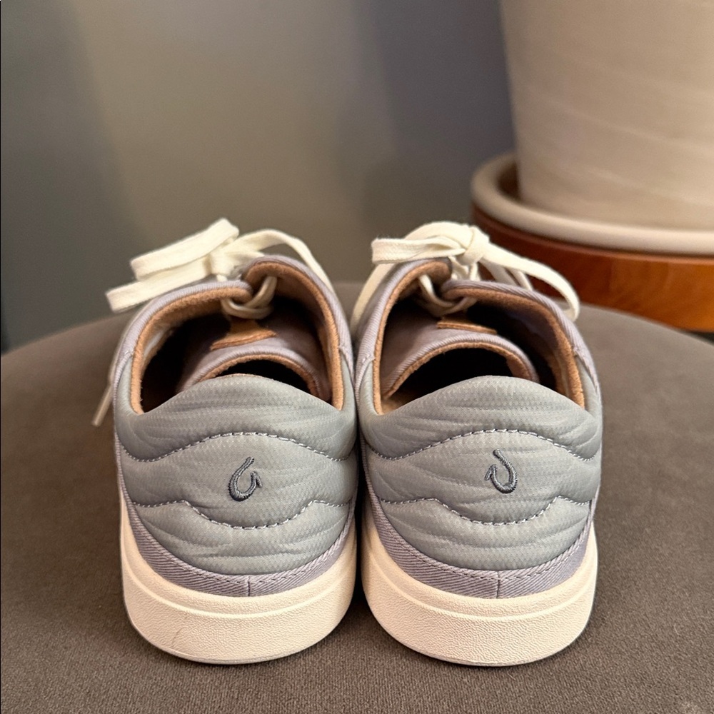 OluKai Kohu Canvas Mist Grey Womens 7.5 Sneakers - Picture 4 of 8